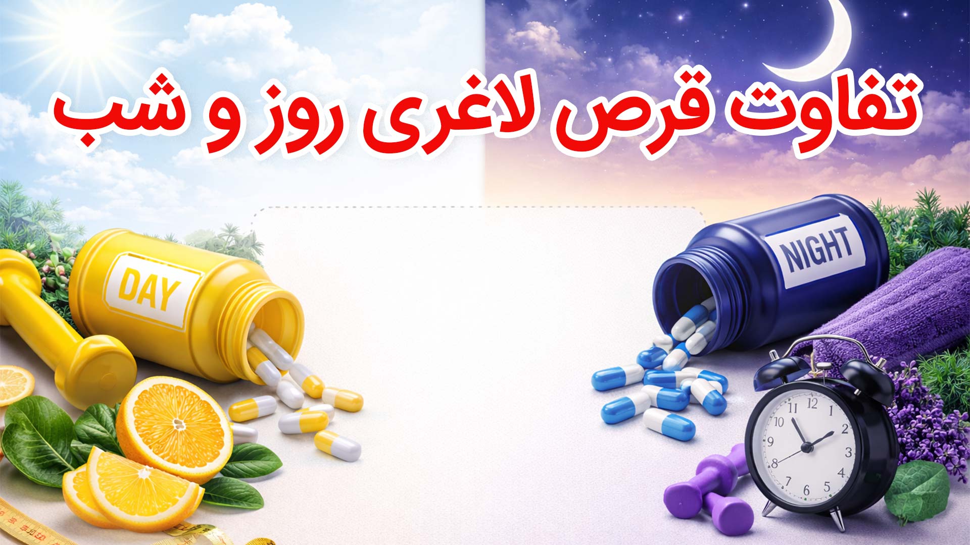 تفاوت قرص لاغری روز و شب