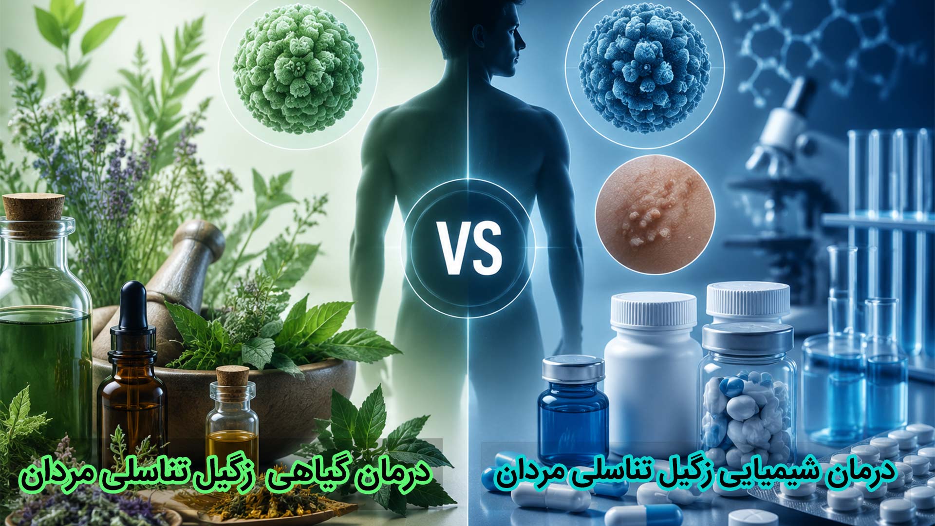 مقایسه درمان گیاهی و شیمیایی زگیل تناسلی در مردان