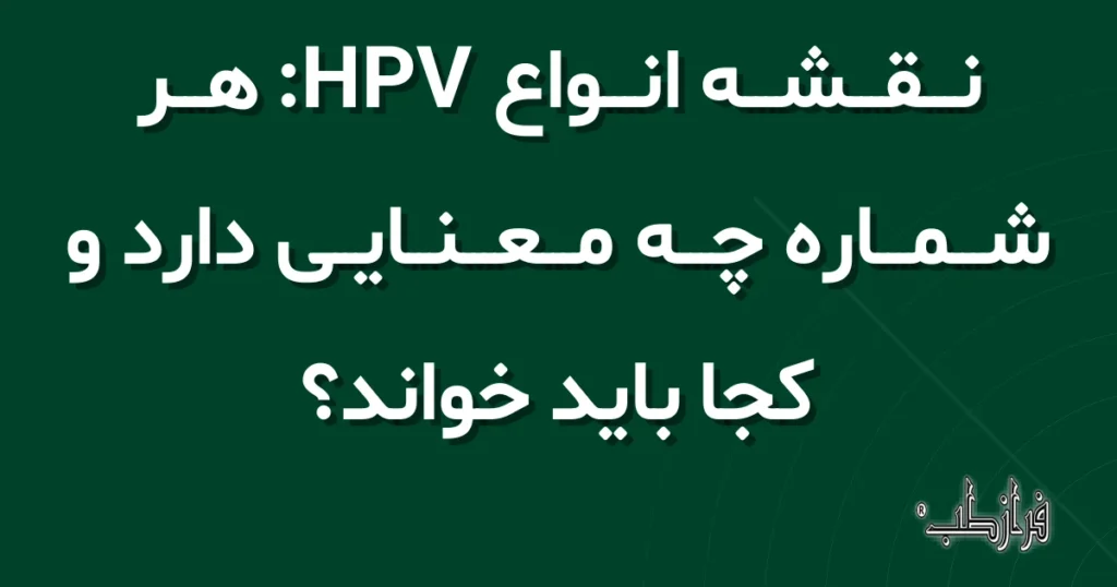 نقشه انواع HPV: هر شماره چه معنایی دارد و کجا باید خواند؟
